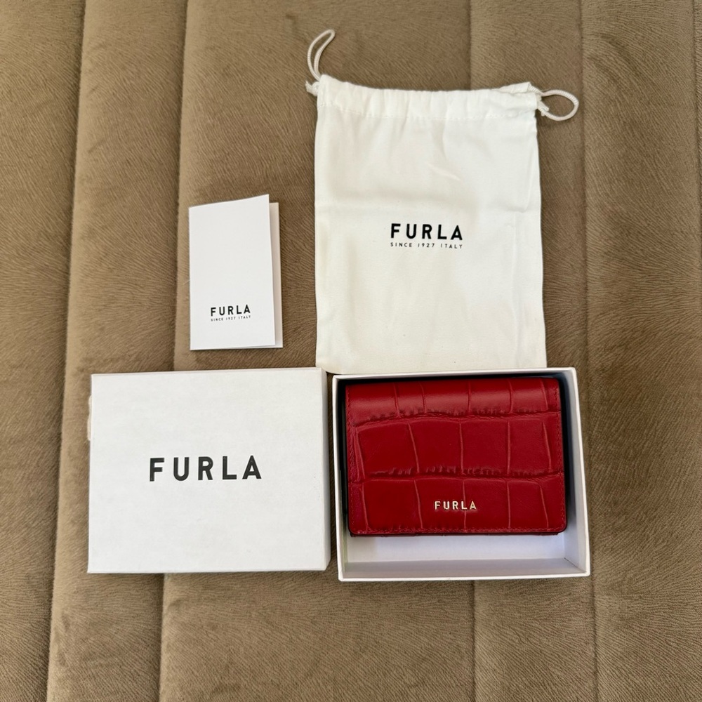 NWB Furla Croco Wallet Cabernet  (1007-CBN00)